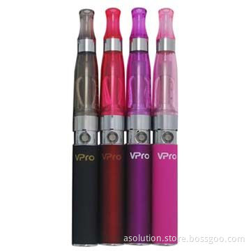 E cigarette, 2-piece Clearomizers, Batteries, 1-piece USB Charger, 1-piece Adapter, USB Wall Charger